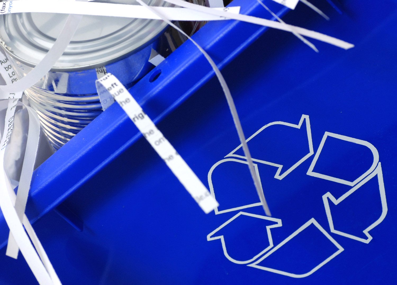 Blue bin corporate recycling